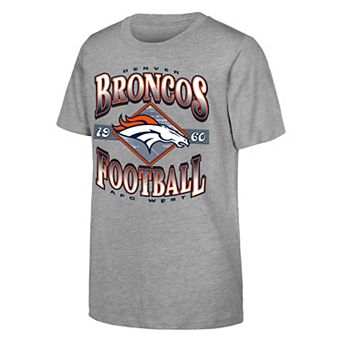 Youth Outerstuff Heather Gray Denver Broncos NFL Of Days Past T-Shirt