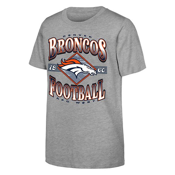 Youth Outerstuff Heather Gray Denver Broncos NFL Of Days Past T-Shirt