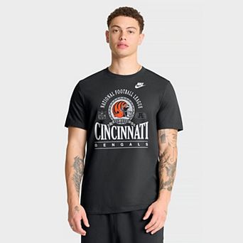Men's Nike Black Cincinnati Bengals Rewind Team Spirit Essential Cotton T-Shirt