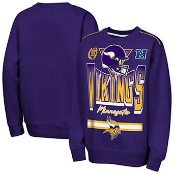 Youth Outerstuff Purple Minnesota Vikings Run & Gun Fleece Sweatshirt
