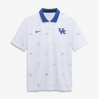 Men's Nike White Kentucky Wildcats Vapor Pattern Dri-FIT Polo