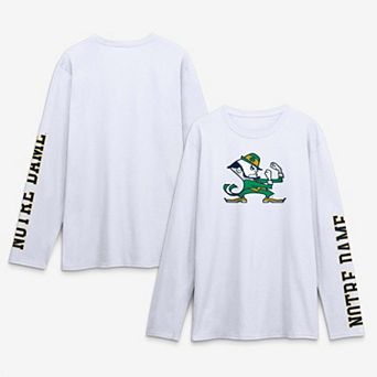 Men's Logo Athletic White Notre Dame Fighting Irish Primary Logo Long Sleeve T-Shirt