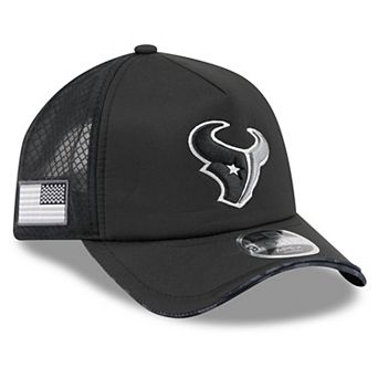 Men's New Era Black Houston Texans 2026 Salute To Service Apex 9FORTY Adjustable Trucker Hat