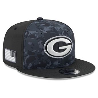 Men's New Era Black Green Bay Packers 2026 Salute To Service 9FIFTY Snapback Hat