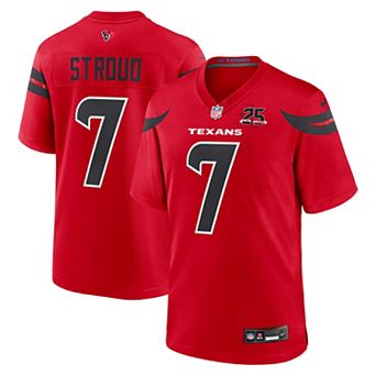 Men's Nike C.J. Stroud Red Houston Texans Alternate 25th Season Game Jersey