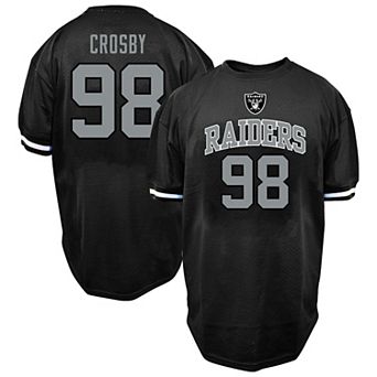 Men's Fanatics Maxx Crosby Black Las Vegas Raiders Big & Tall Mesh Name & Number T-Shirt