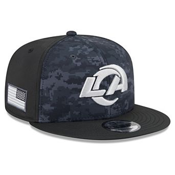 Men's New Era Black Los Angeles Rams 2026 Salute To Service 9FIFTY Snapback Hat