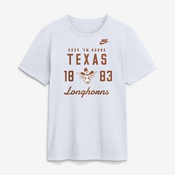 Men's Nike White Texas Longhorns Legacy Stacked Established T-Shirt