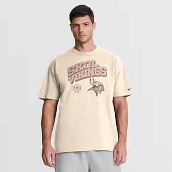 Men's Nike Natural Minnesota Vikings Vintage Mod Blown Away Max90 T-Shirt