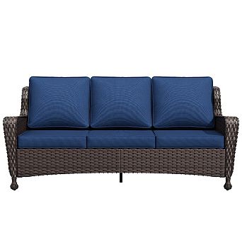 MaxMulti Outdoor Wicker Sofa With Cushions