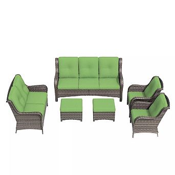 MaxMulti 6 pc Steel Outdoor Patio Conversation Seating Set