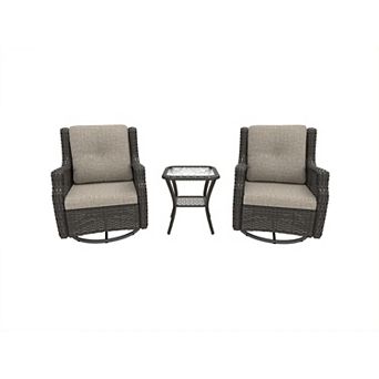 MaxMulti 3 pc Wicker Outdoor Patio Furniture Sets