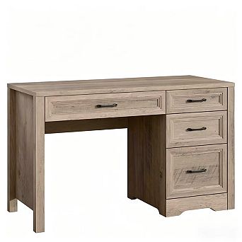 Vabches Farmhouse Executive Desk with Storage and File Drawer, Rustic 47.2" Home Office Writing Desk