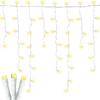 Ollny 600 LED 49ft Warm White Christmas Icicle Lights