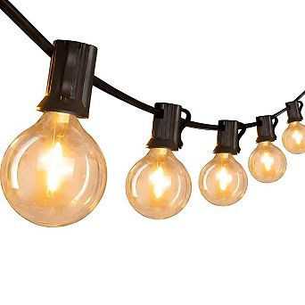 Ollny 100FT G40 Outdoor String Lights, IP45 Waterproof Connectable, with 50 Bulbs + 4 Spare Bulbs