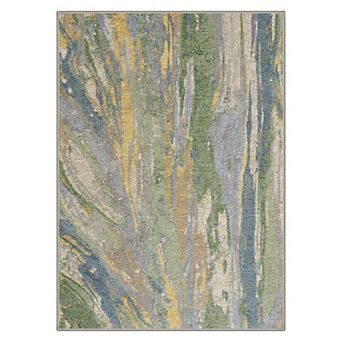 GENIMO Area Rug Machine Washable Non Slip Low Pile Lightweight Indoor Rug for Living Room Bedroom