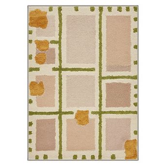 GENIMO Area Rug Machine Washable Non Slip Low Pile Lightweight Indoor Rug for Living Room Bedroom