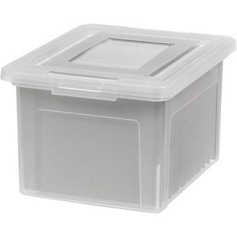 IRIS 35-qt Plastic File Boxes With Lids for Letter/Legal File, Clear