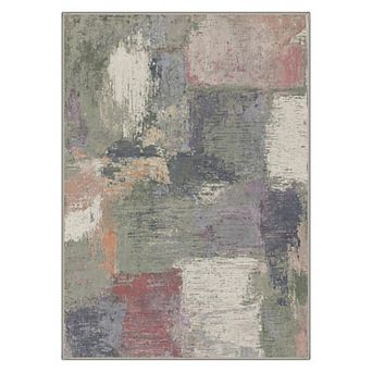 GENIMO Area Rug Machine Washable Non Slip Low Pile Lightweight Indoor Rug for Living Room Bedroom