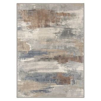 GENIMO Area Rug Machine Washable Non Slip Low Pile Lightweight Indoor Rug for Living Room Bedroom