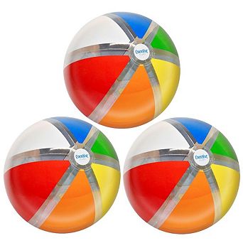 27" Jumbo Rainbow Beach Ball 3 pack
