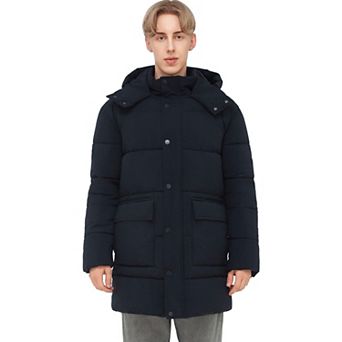 Men's Rokka&Rolla Hudson Hooded Mid-Length Puffer Jacket