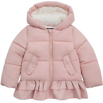 Toddler Girl Rokka&Rolla Rosie Fleece-Lined Ruffle Puffer Coat