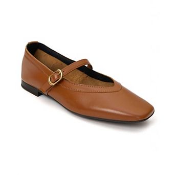 Greta Leather Mary Jane Flat