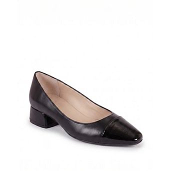 Berta Cap Toe Block Heel Pump