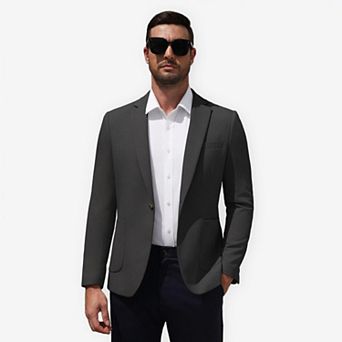 COOFANDY Men Suit Jacket Lightweight Sport Coat Casual One Button Blazer Breathable Sportcoat