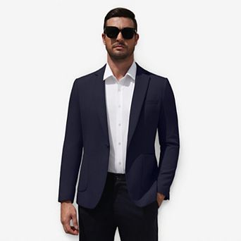 COOFANDY Men Suit Jacket Lightweight Sport Coat Casual One Button Blazer Breathable Sportcoat