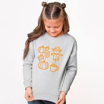 Fall Elements Outline - Youth Graphic Sweatshirt