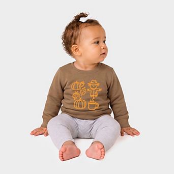Fall Elements Outline - Infant Crew Fleece Sweatshirt