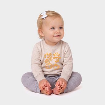 Fall Elements Outline - Infant Crew Fleece Sweatshirt