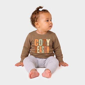 Cozy Season Fall Colors - Infant Crew Fleece Sweatshirt