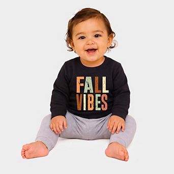 Fall Vibes Autumn Colors - Infant Crew Fleece Sweatshirt