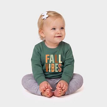 Fall Vibes Autumn Colors - Infant Crew Fleece Sweatshirt