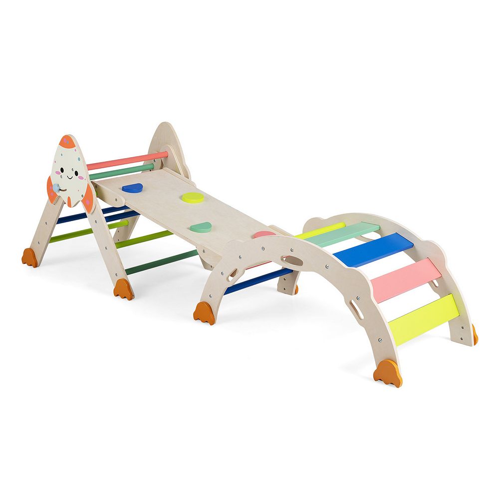 Costway 8-in-1 Climbing Toys for Toddlers with Triangle Ladder ...