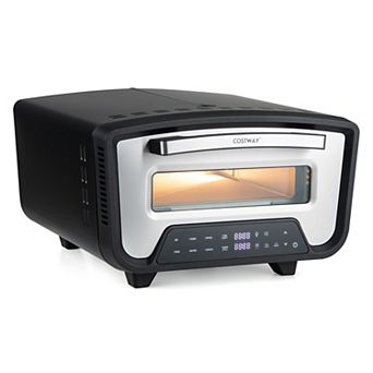 Costway Indoor Electric Pizza Oven for 12" Pizzas with 8 Presets, Heats up to 850℉ for Home