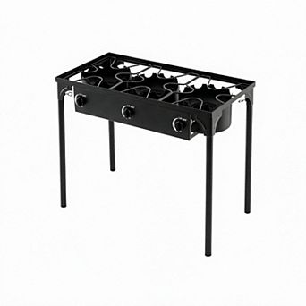 Costway 3 Burner Outdoor Propane Gas Stove 240000 BTU with Regulator Hose