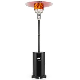 Costway 48,000 BTU Patio Heater with Wheels Round Table Design & Stainless Steel Burner