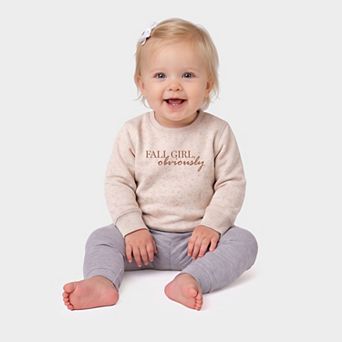 Fall Girl Obviously - Infant Crew Fleece Sweatshirt