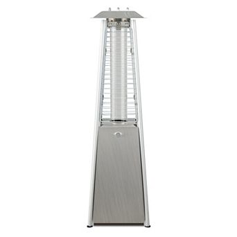 Costway 35'' Portable Tabletop Pyramid Patio Heater Stainless Steel Propane gas 9500 BTU
