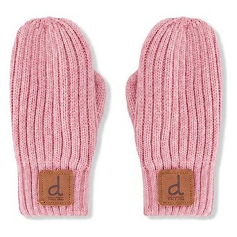 Knit Mittens Pale Dusty Pink