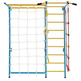 Costway 7 in 1 Kids Indoor Gym Playground Swedish Wall Ladder Children Home Climbing Gym