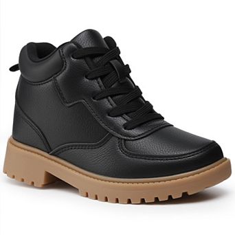 HOMEHOT Boys Ankle Boots Side Zipper Combat Shoes for Little Big Kid