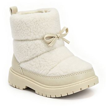 HOMEHOT Girls Winter Warm Boots Fuzzy Snow Shoes for Little Big Kids