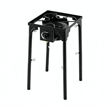 Costway Portable Propane 80000 BTU Single Burner Outdoor Camp Stove w Adjustable Legs