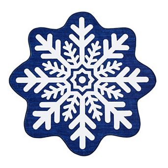 Light Soft Snowflake Medallion Rug Washable Non-Slip Carpet for Living Room