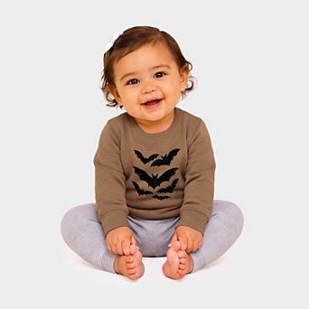 Halloween Bats Distressed - Infant Crew Fleece Sweatshirt